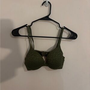 Olive Green Lace Bra